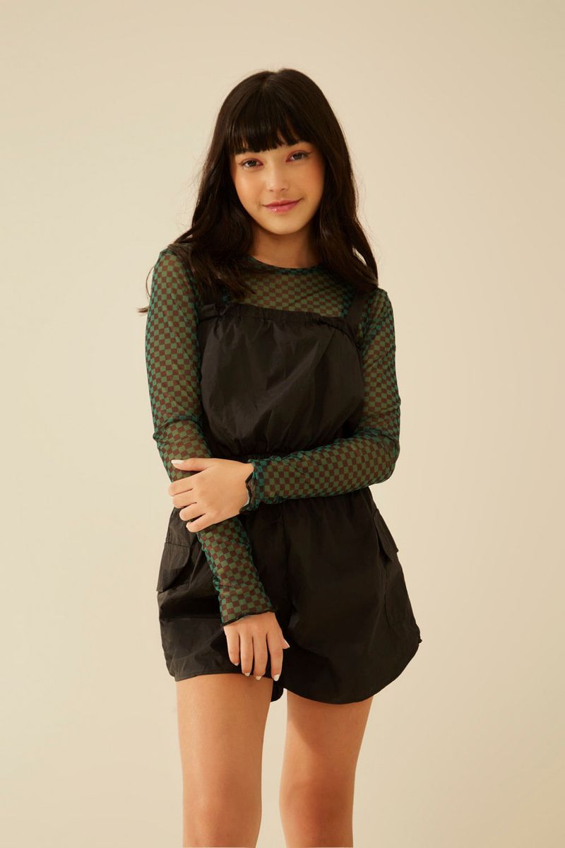 Cropped Tule Xadrez - Xadrez