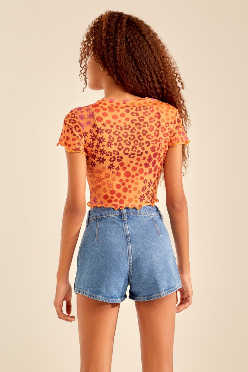 Blusa Tule Estampa Calor - Est Calor