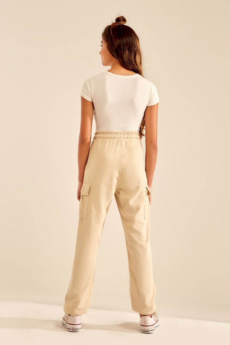 Calça Sarja Cargo - Caqui Amendoa
