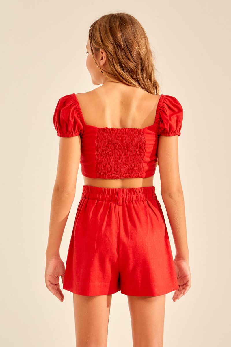Blusa Franzido Linho - Off White