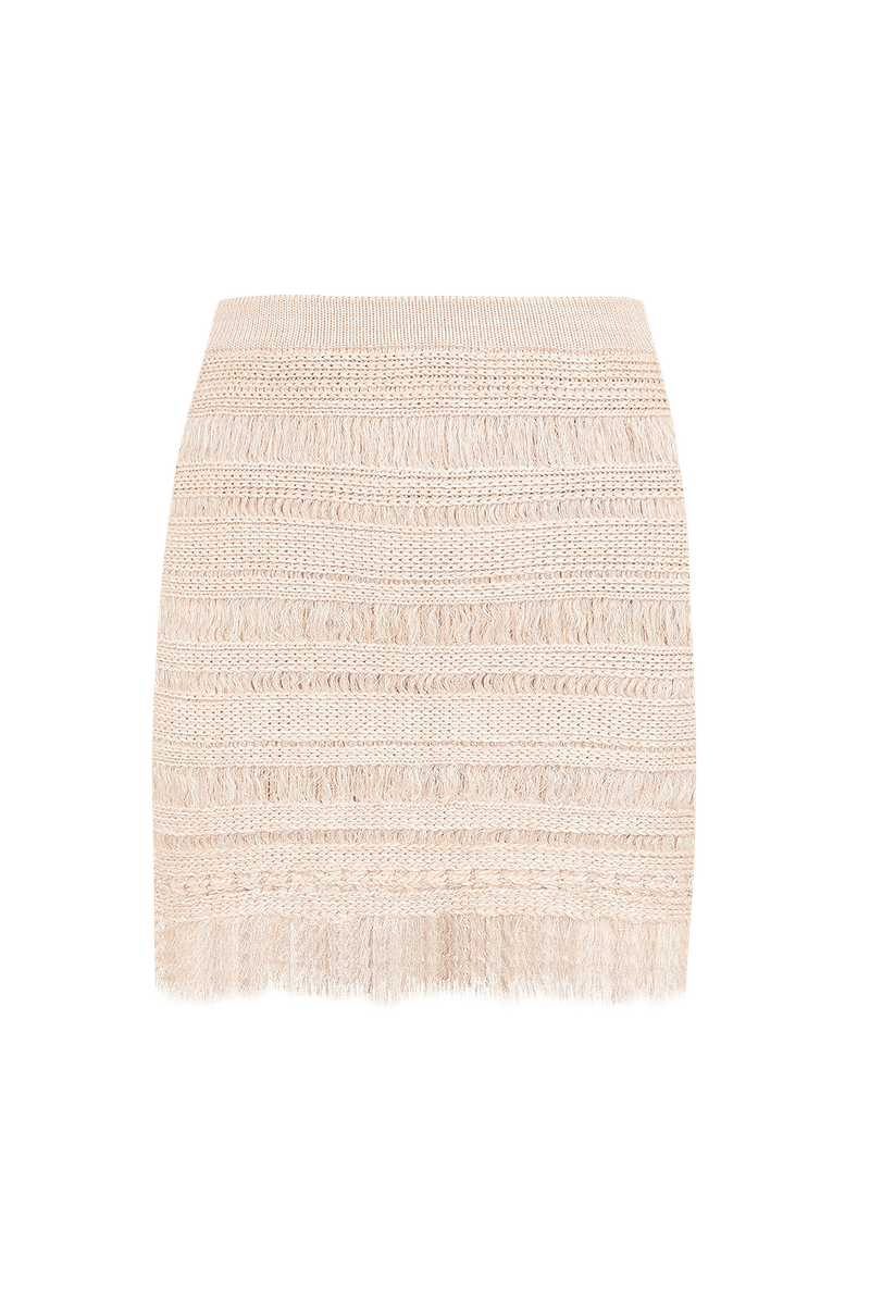 Saia Curta Lia Tricot Off White