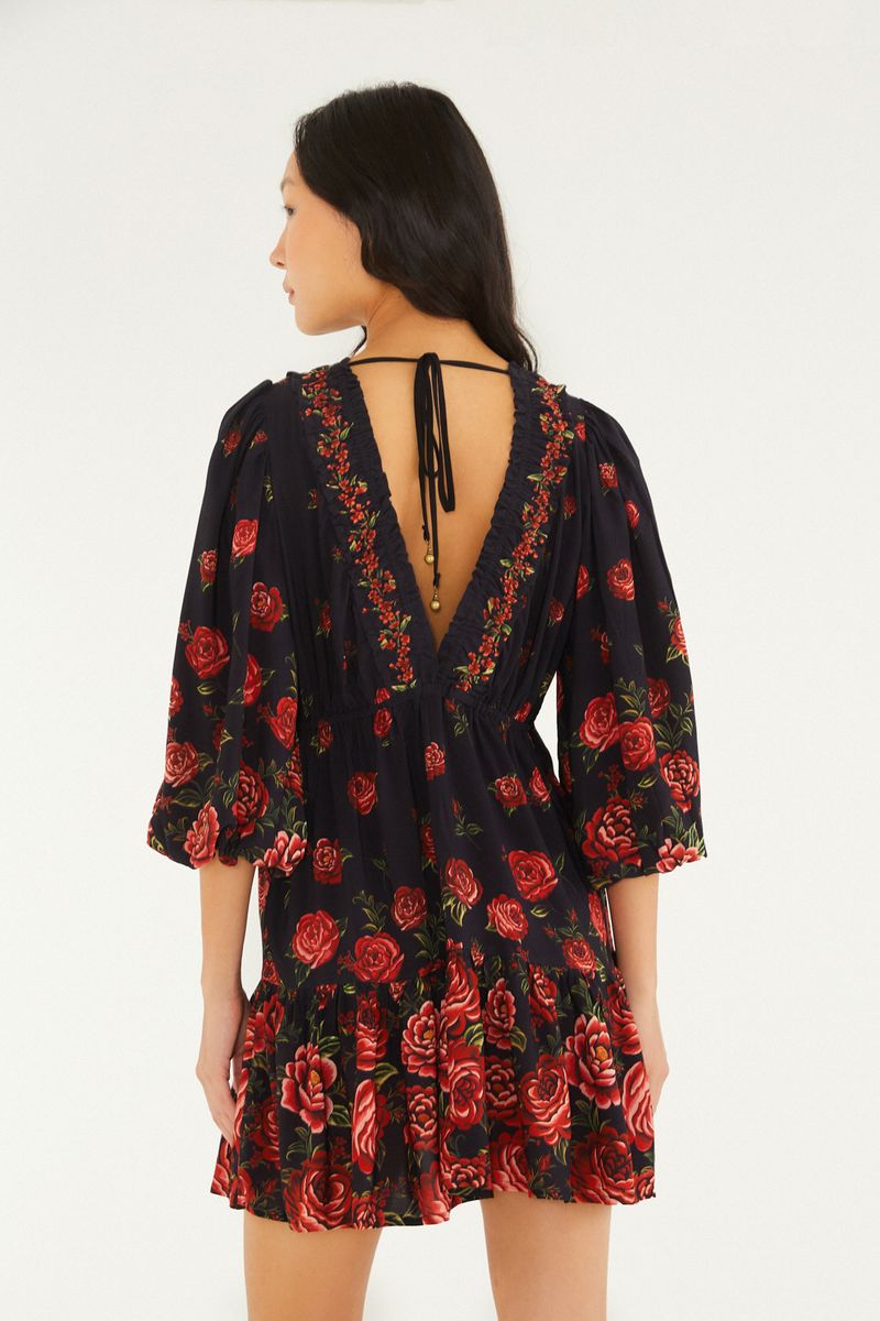 Vestido Curto Estampado Rosália