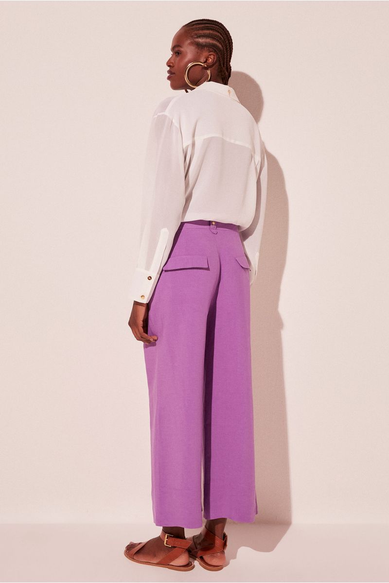 Calça Pantacourt Vibrante Roxo