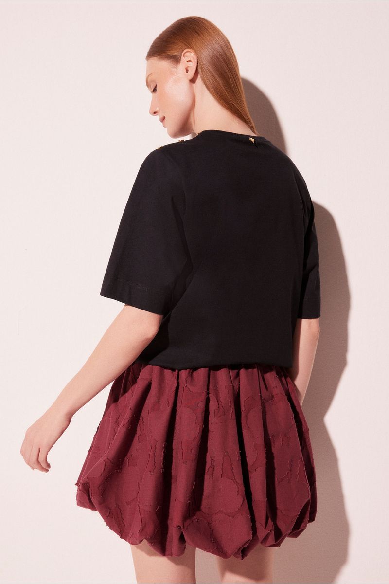 Saia Curta Jacquard Coqueiros