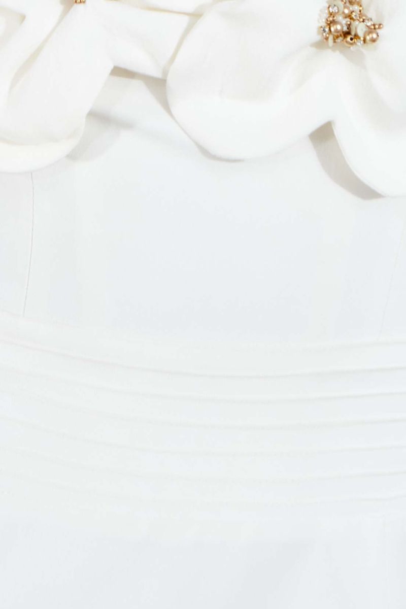 VESTIDO MIDI FLORES BORDADOS
