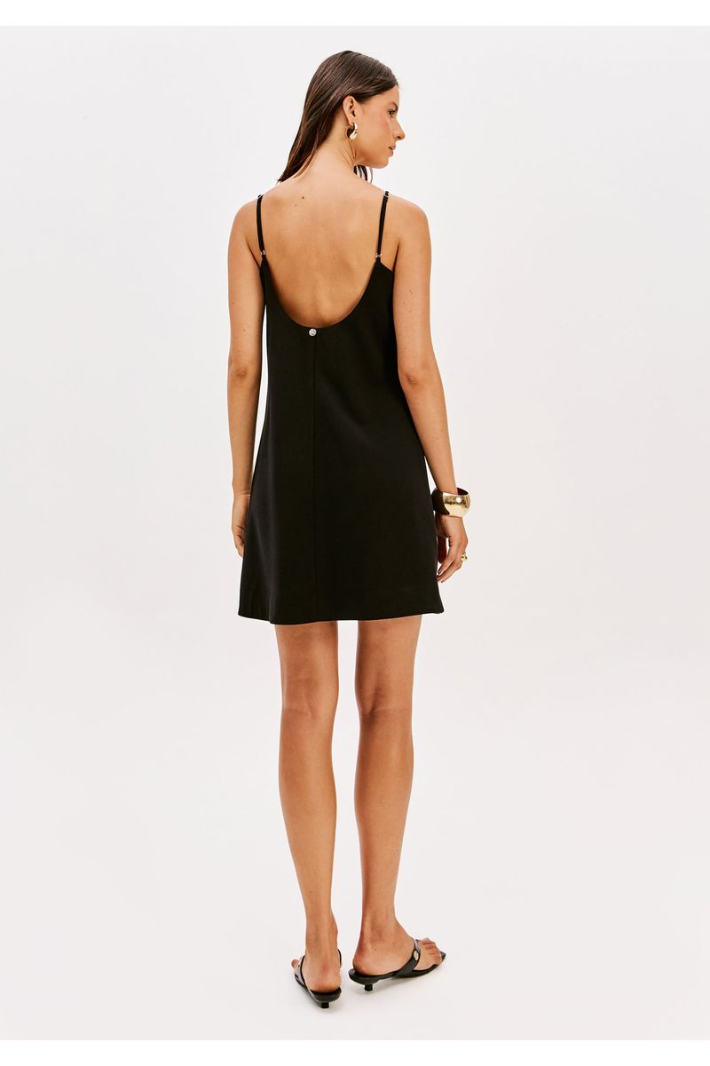 Vestido Curto De Alças Com Brilhos