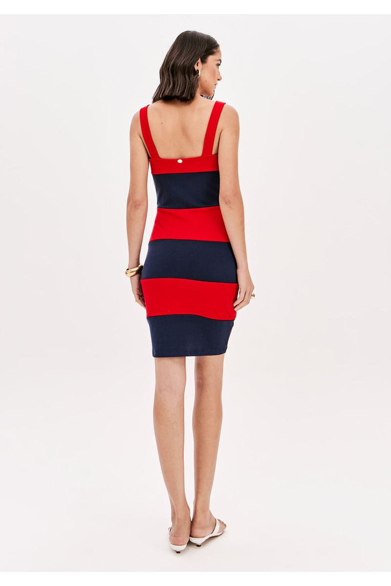 Vestido Curto De Alças Com Recortes