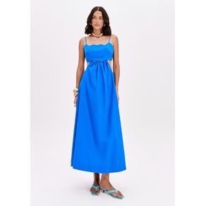 Vestido De Alças Super Midi Azul PP