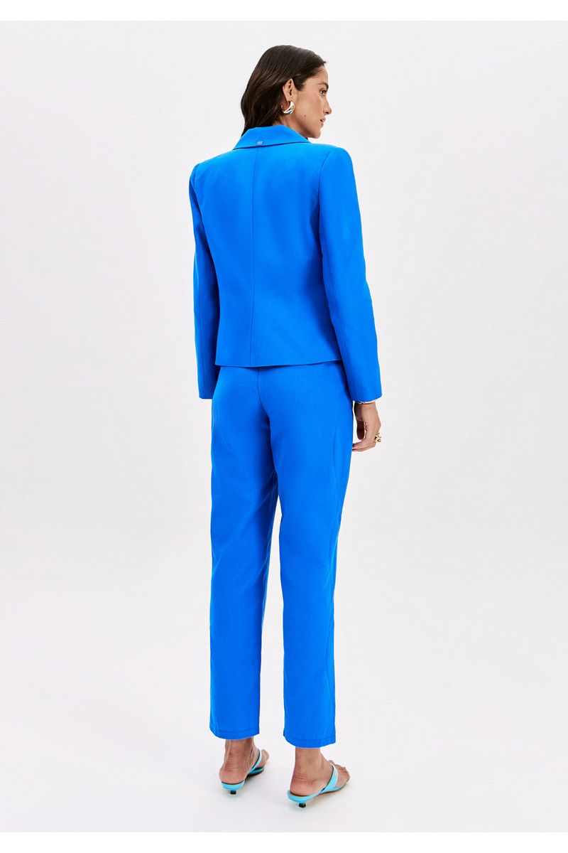 Blazer Slim Transpassado Com Botões
