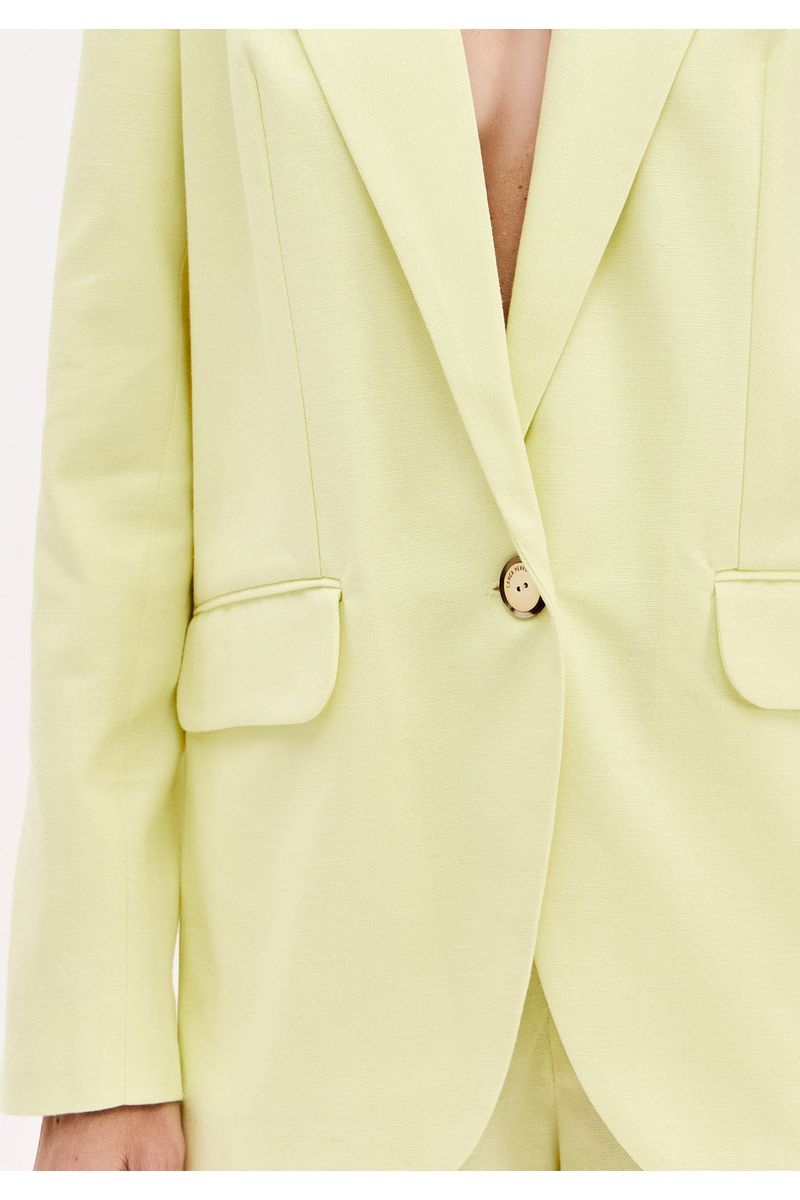 Blazer Alongado Mangas Longas Com Botão