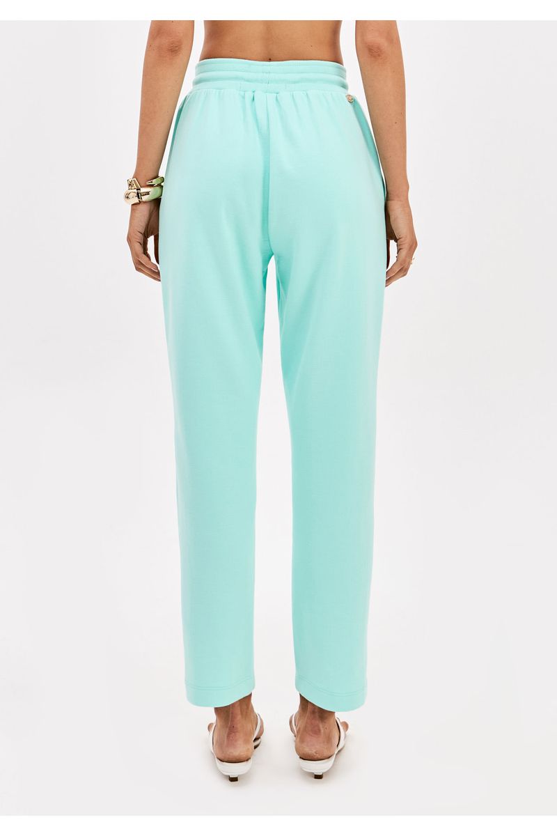 Calça Carrot De Moletom Cintura Alta