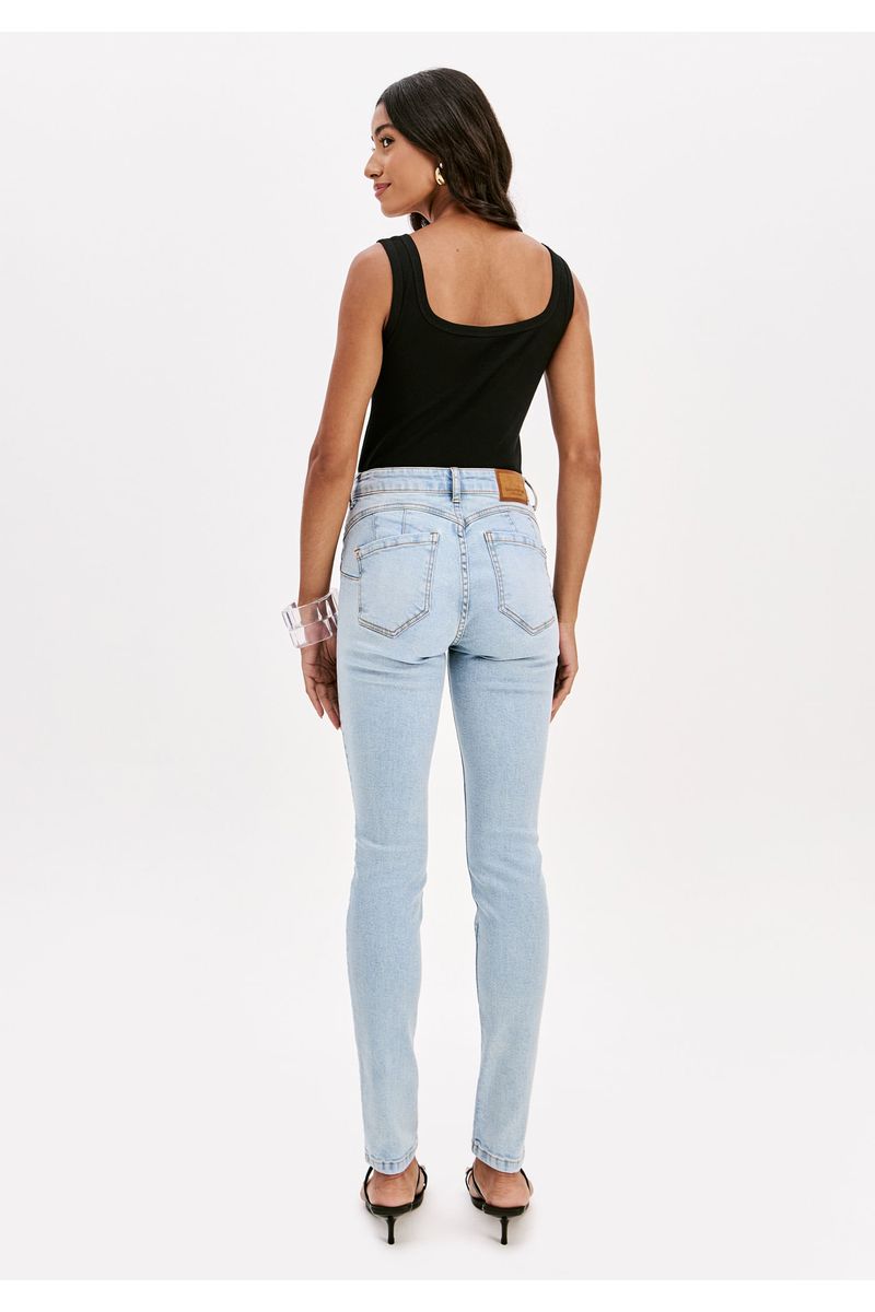 Calça Jeans Skinny Push Up Cintura Super Alta