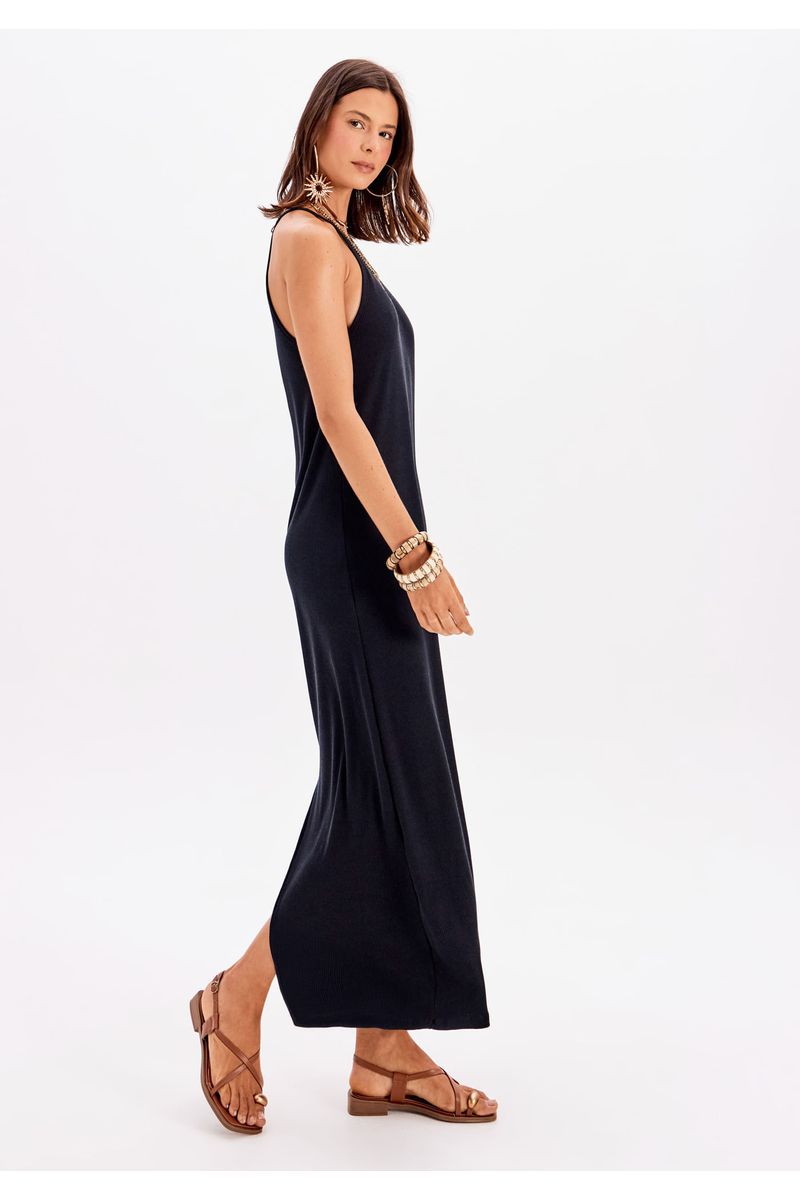 Vestido Super Midi Canelado