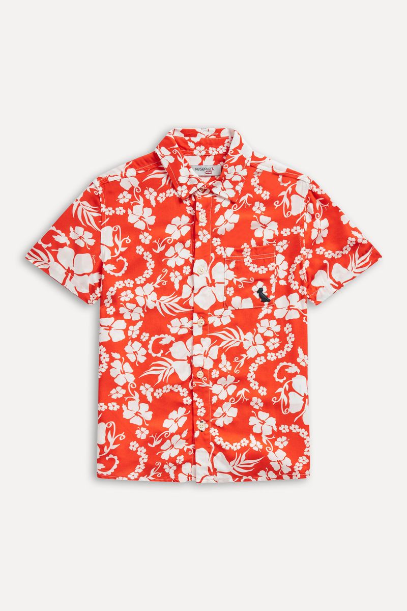 Camisa Mini Mc Hibiscos