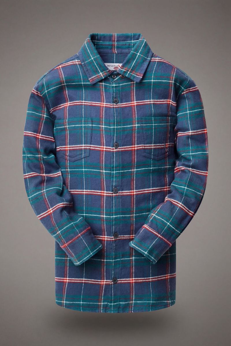 Camisa Mini Flanela Ml Xadrez Lenhador