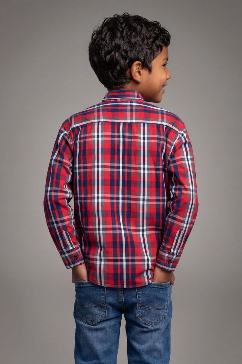 Camisa Mini Ml Xadrez Pula Fogueira