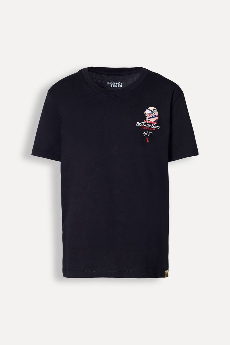 Camiseta Mini Est Brazilian Hero Senna