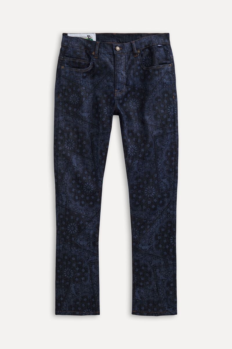Calca Jeans Skinny Bandana