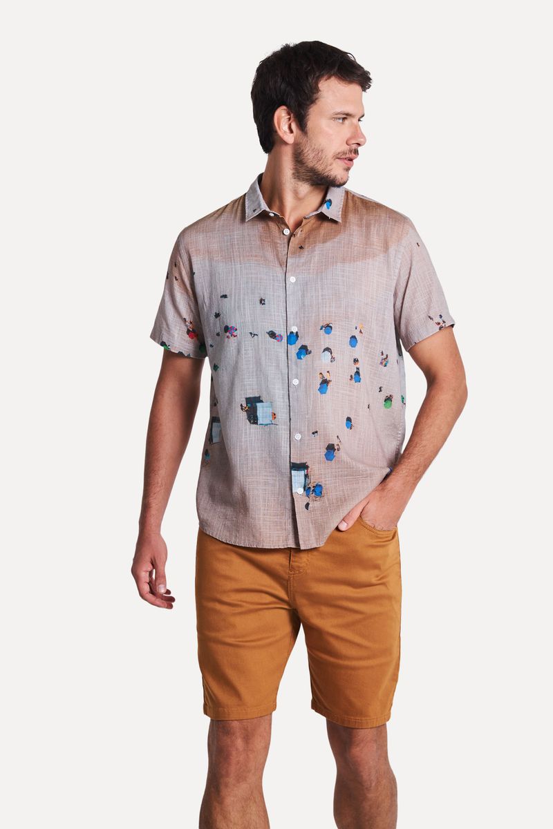 Camisa Estampada Mc Drone Beach
