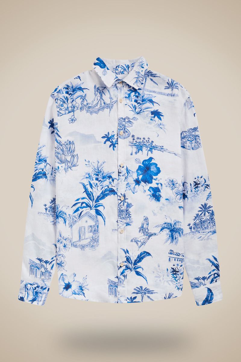 Camisa Ml Estampada Bahia Bonita