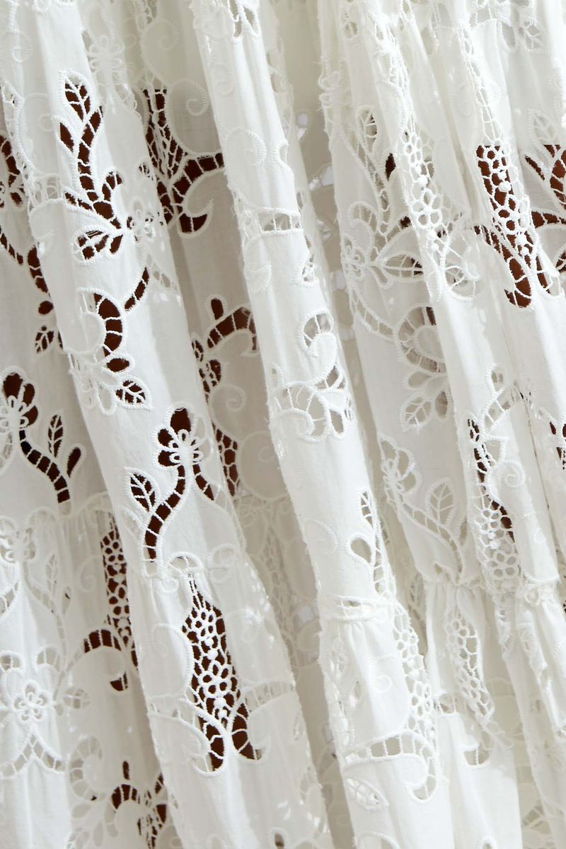 VESTIDO LONGO BORDADO ARABESCOS