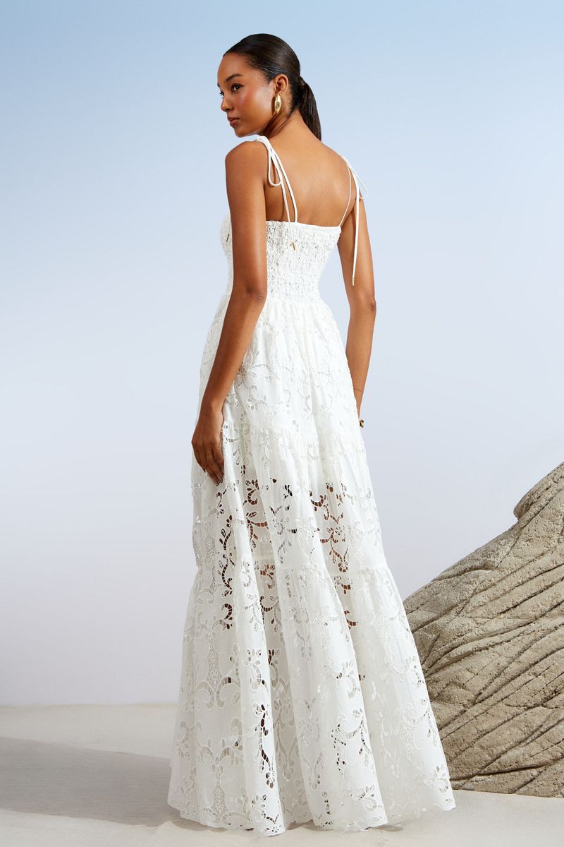 VESTIDO LONGO BORDADO ARABESCOS