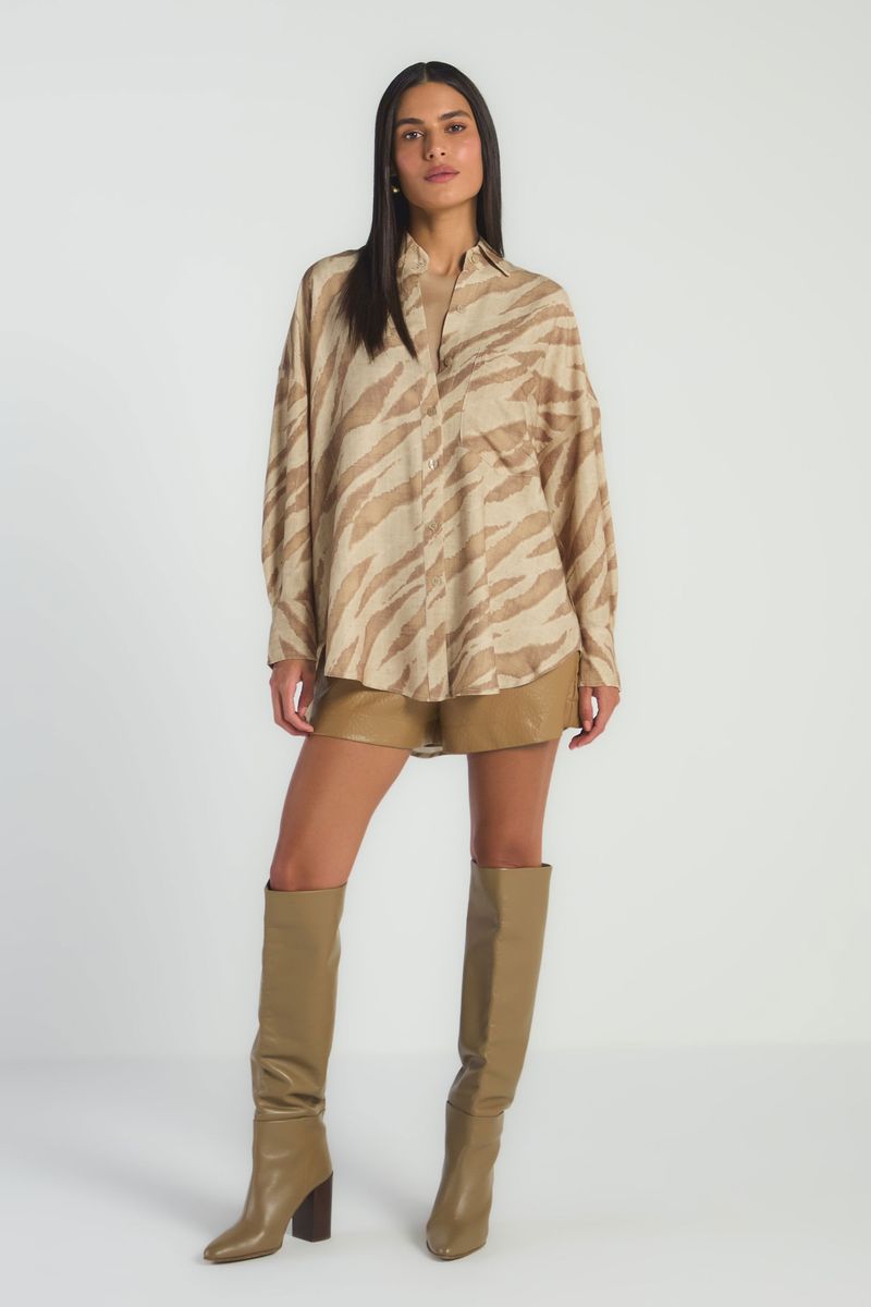 CAMISAO ESTAMPADO - EST ZEBRADO DIAGONAL