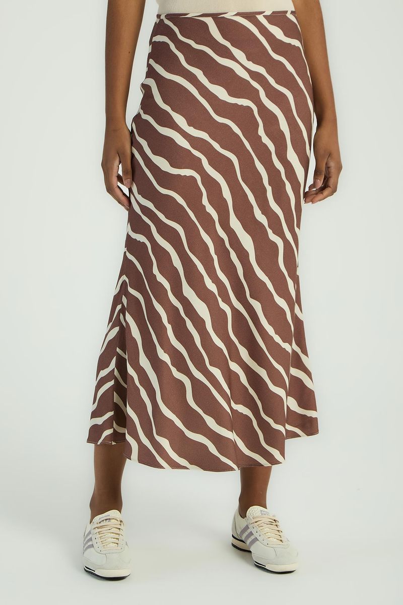 SAIA MIDI ESTAMPADA-EST ANIMAL STRIPE
