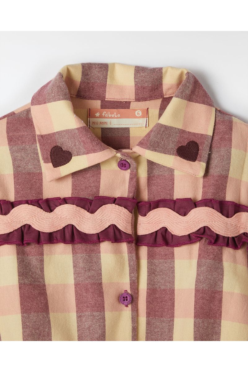 Camisa Junino Xadrez Coracao
