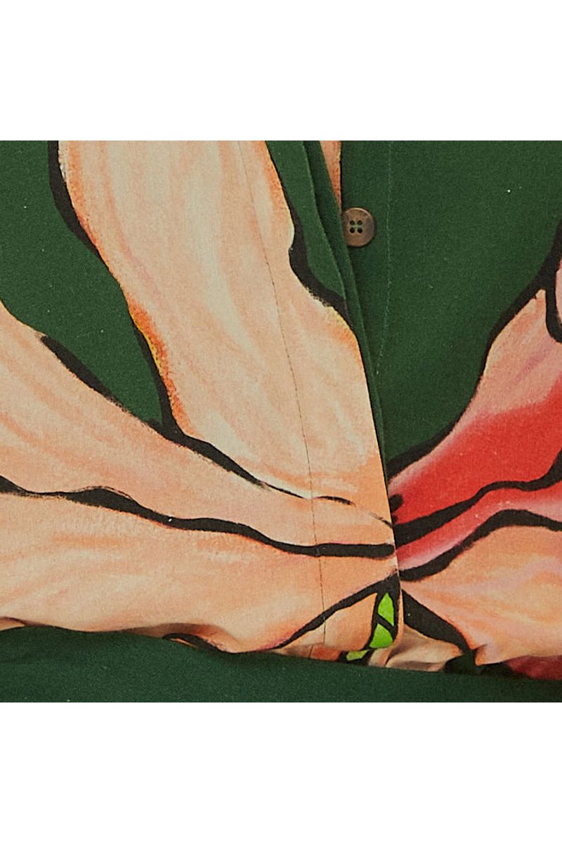 Saia Midi Linho Estampada Pólen