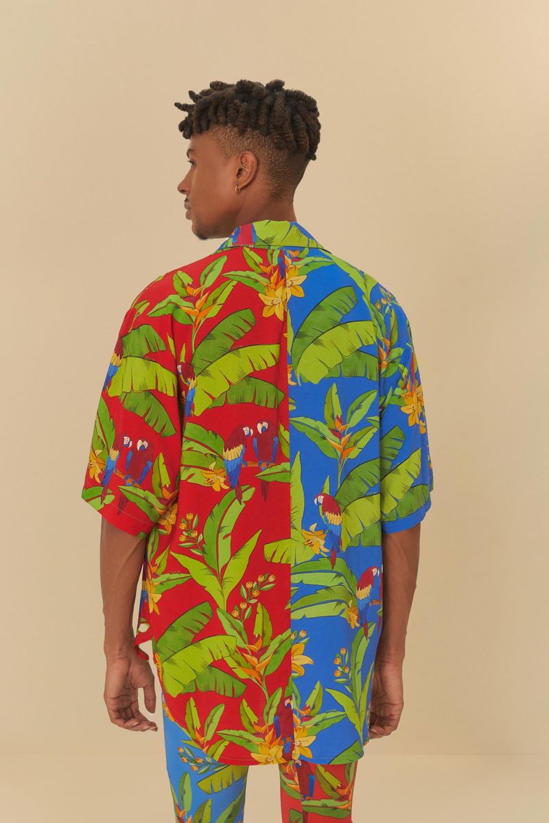 Camisa Uni Meiota Estampada Patch Frescor De Arara