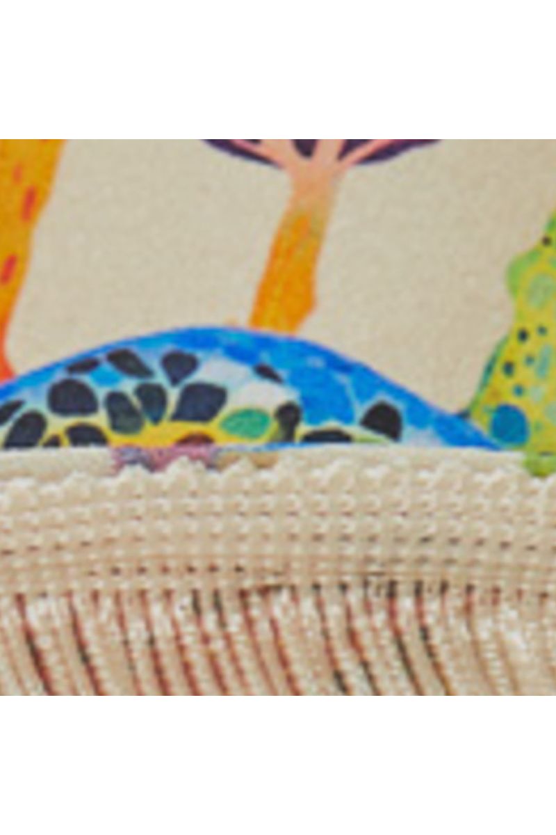 Chapéu Meiota Franja Estampado Cogumelos