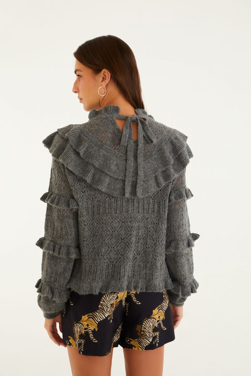 Pull Tricot Romântico Mescla