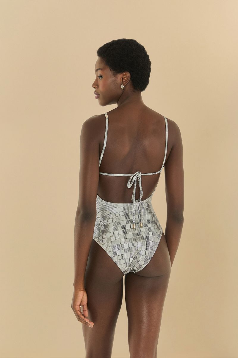 Maiô Estampado Disco Com Foil Isadora Gallas