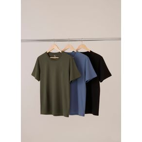 Kit Com 3 Camisetas Masculinas Básicas Slim Hering