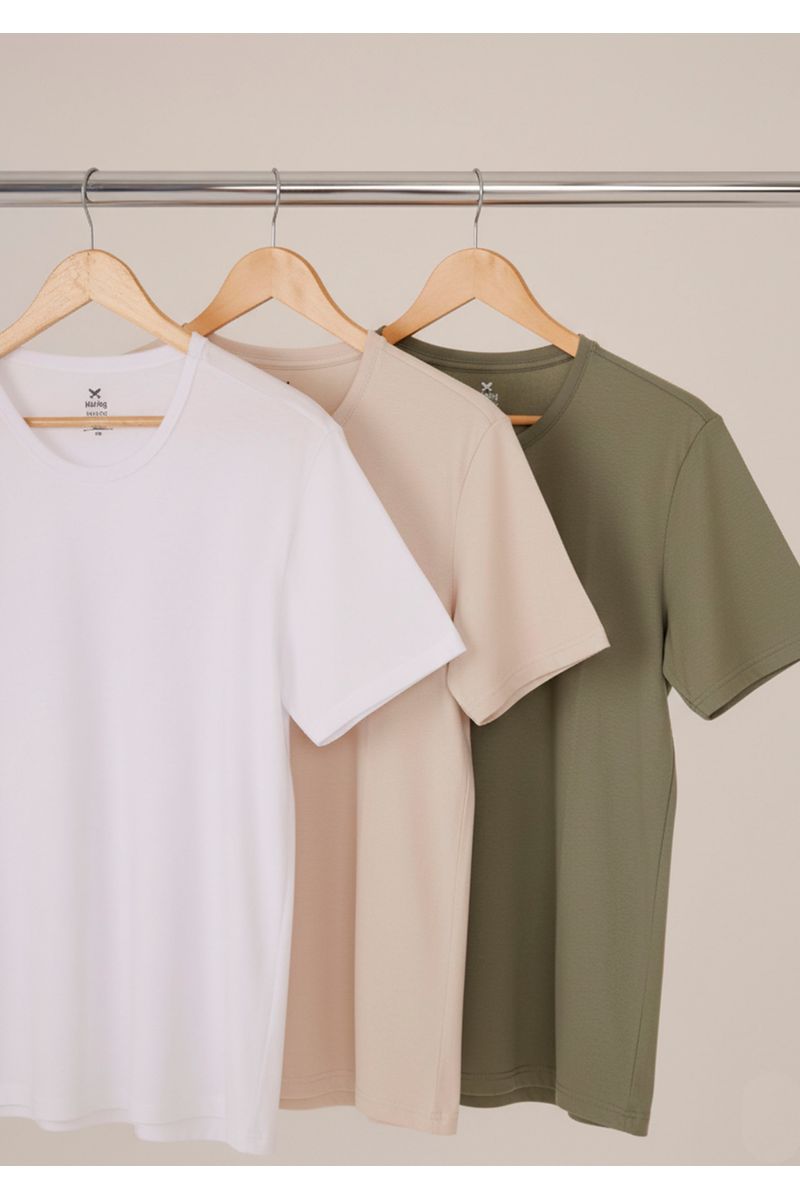 Kit Com 3 Camisetas Masculinas Básicas Slim Hering