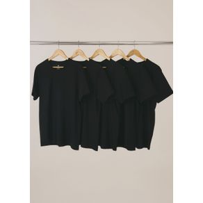 Kit Com 5 Camisetas Masculinas Básicas Slim