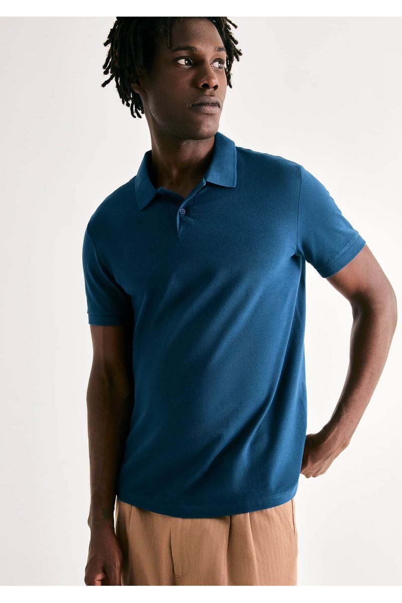 Camisa Polo Básica Masculina Manga Curta Em Piquet