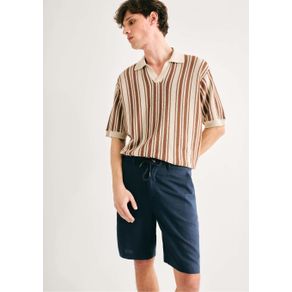 Bermuda Básica Masculina Chino Em Linho