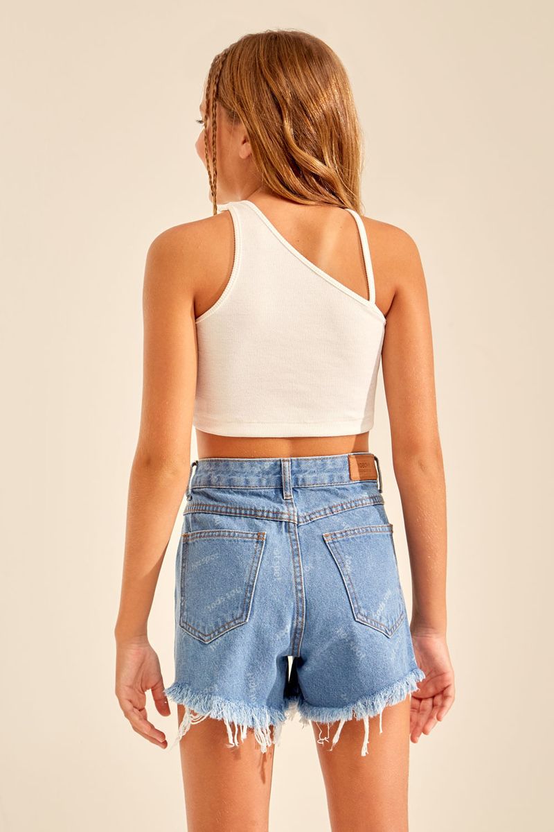 Cropped Alça Transpassada - Off White