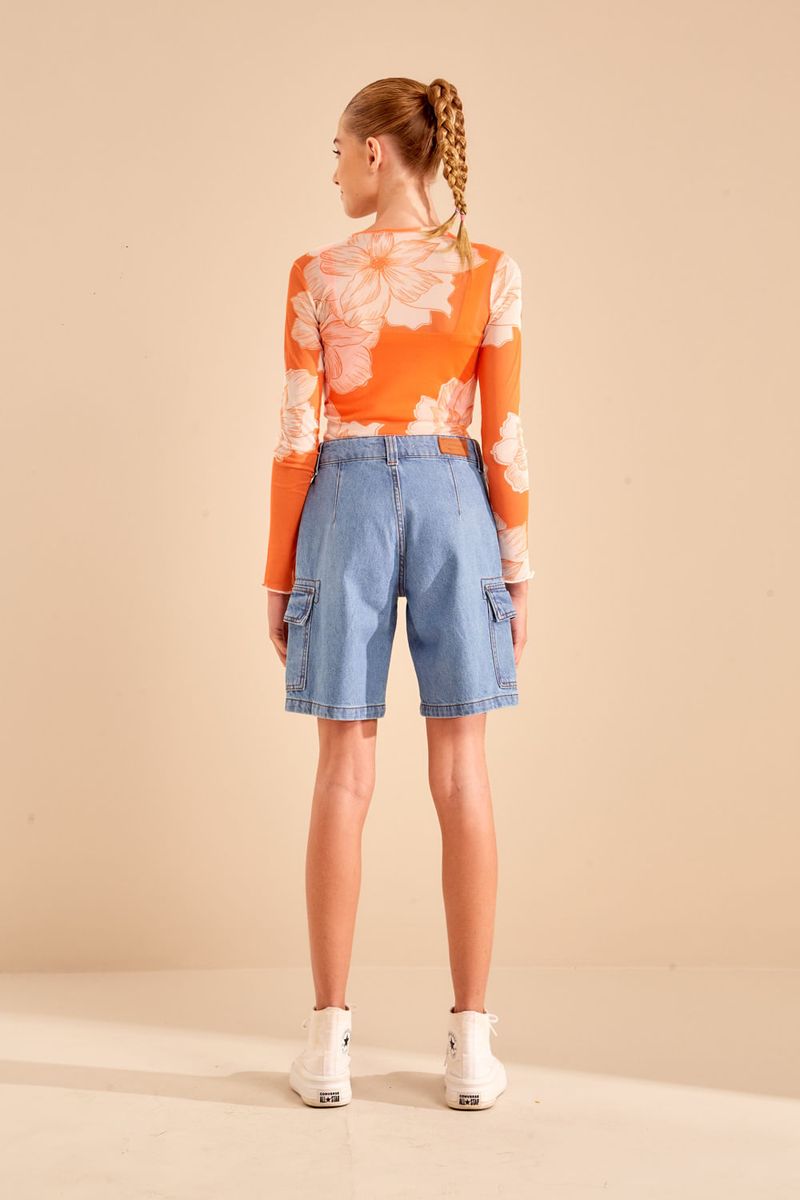 Bermuda Jeans Bolsos - Jeans