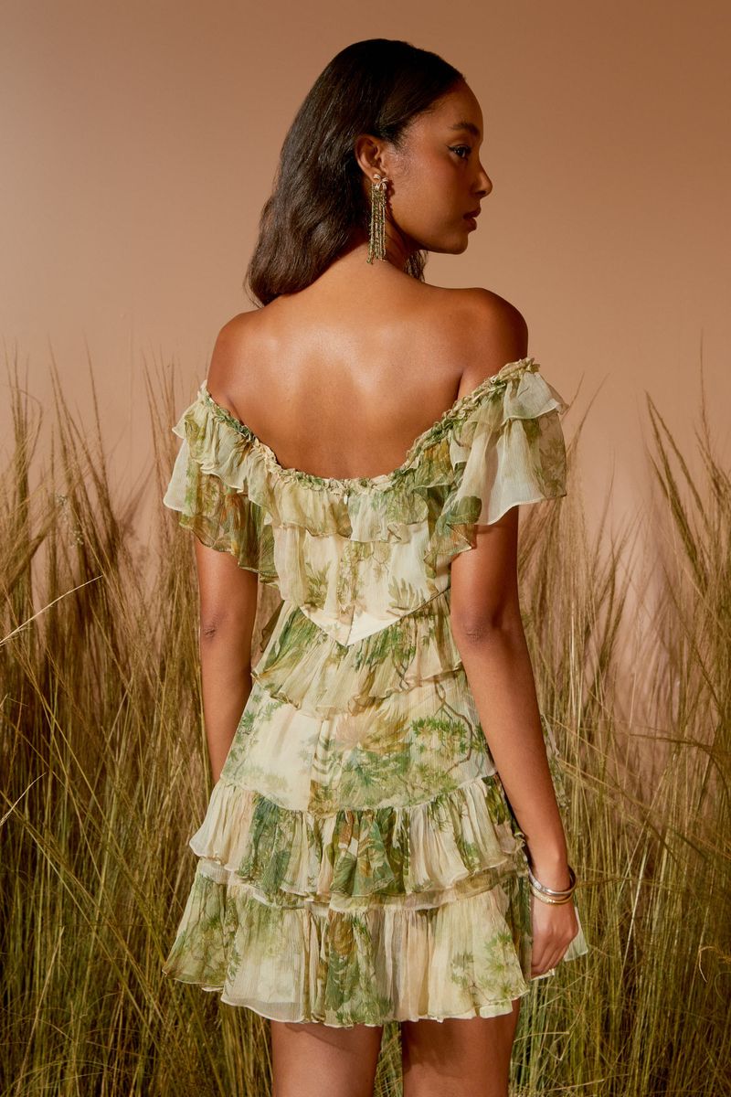 VESTIDO CURTO ESTAMPA HABITAT