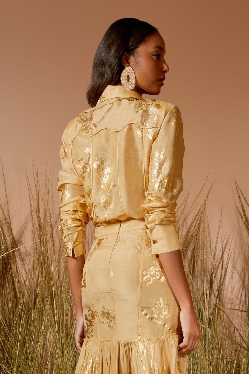 CAMISA ORGANZA RECORTE