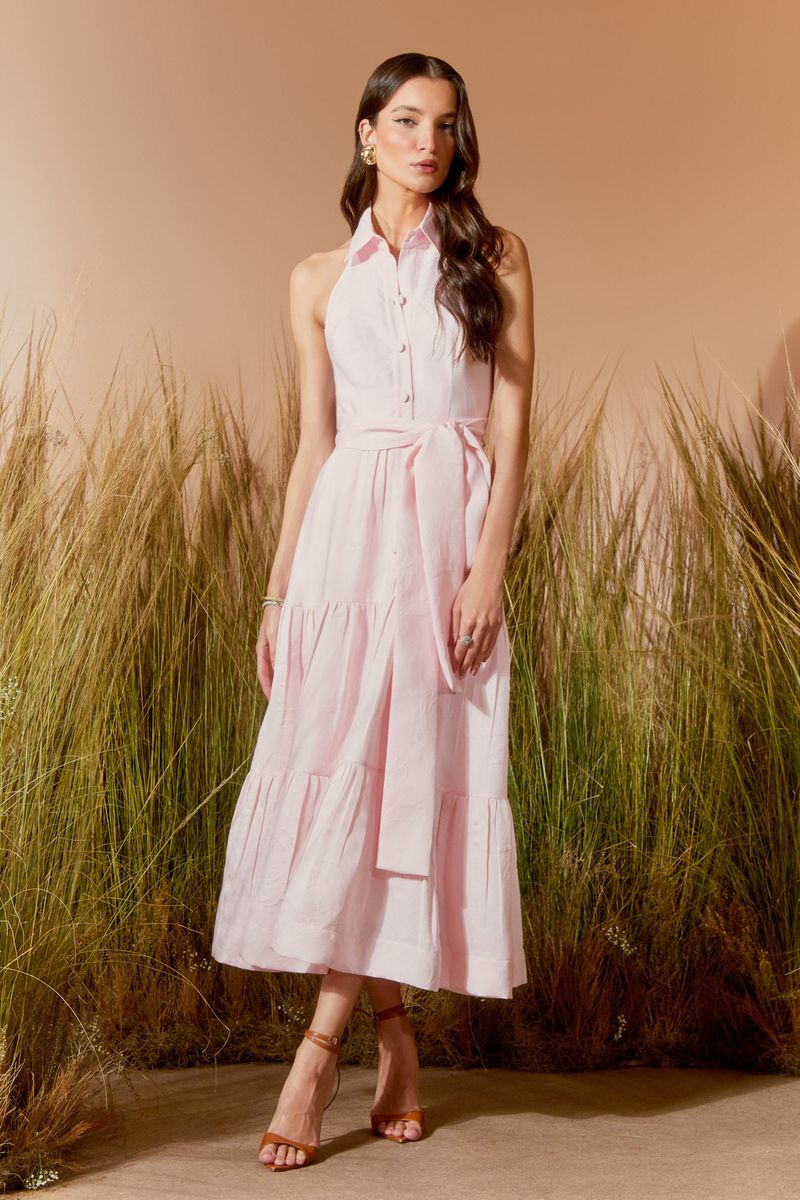 VESTIDO MIDI CHEMISE LE ROSE