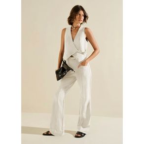 Calça Morena Rosa Boot Cut Alta Off White