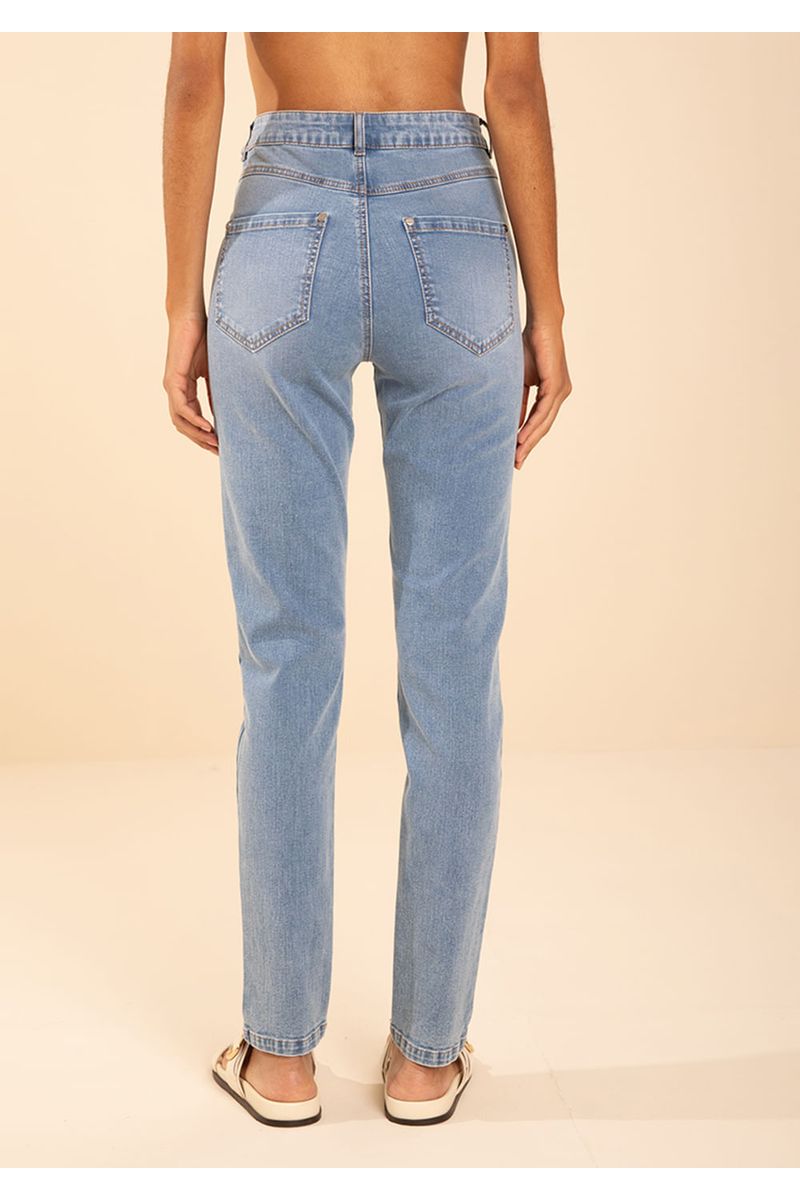 Calça Morena Rosa Skinny Alta Azul
