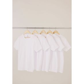 Kit Com 5 Camisetas Masculinas Básicas Slim