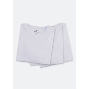 Kit Com 3 Camisetas Masculinas Básicas Slim Gola V