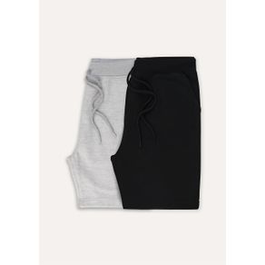 Kit Com 2 Bermudas Básicas Masculinas Em Moletom