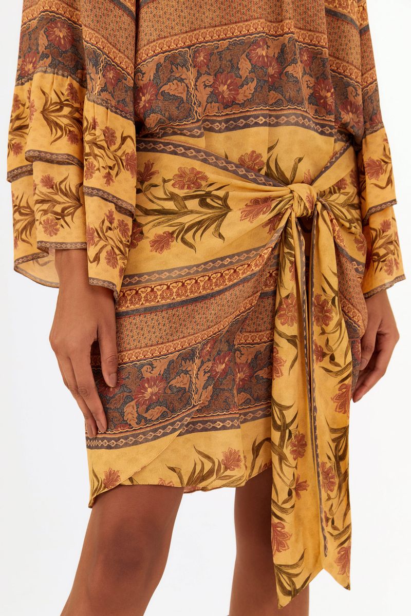Vestido Curto Ggt Estampa Caramel